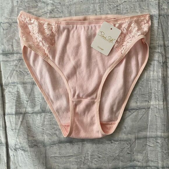 Rene Rofe Lingerie women 7/L 100% cotton 3 bundle lace trim bikini briefs - Picture 7 of 12